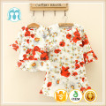 Frau Kleid halbe Hülse Blumen modische Herbst Designs neuesten Kinder Modelle Kleidung Kinder Kleid floral Kind afrikanischen Kleid